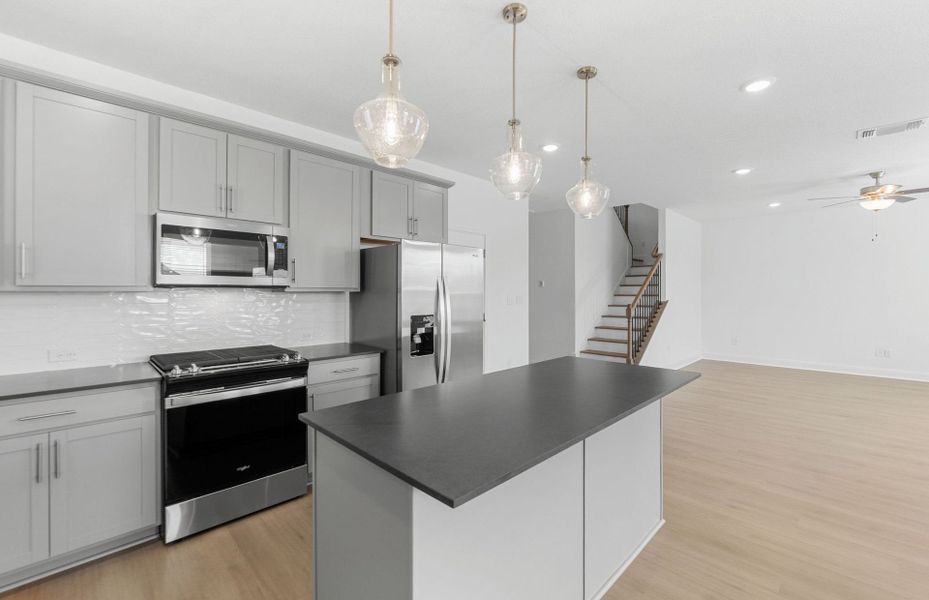 Furnished interior view inside a new home in Patterson Ranch, Georgetown (Image 3).