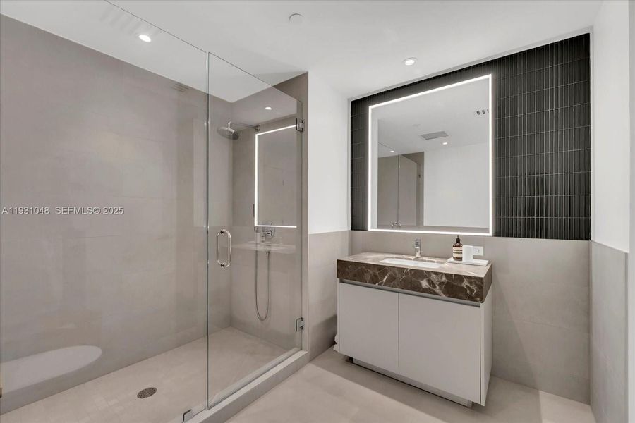 Furnished interior view inside a new home in , Miami Beach (Image 9). Furnished interior view inside a new home in , Miami Beach (Image 9).