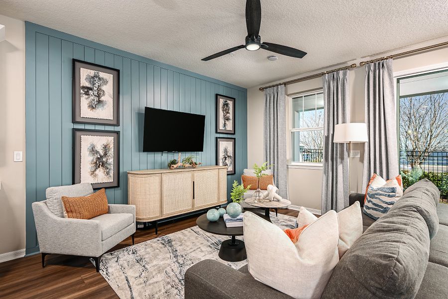 Representative furnished interior of a home built from the Elm by Beazer Homes in Towns at Riverwalk, Sanford (Image 5).