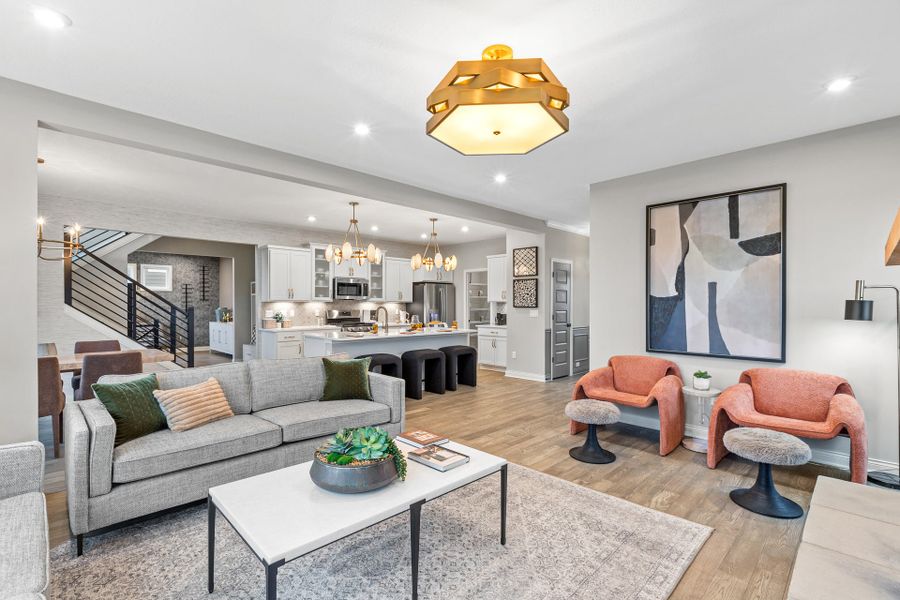 Representative furnished interior of a home built from the Wyatt by Fischer Homes in Twin Lakes, Hoschton (Image 40).