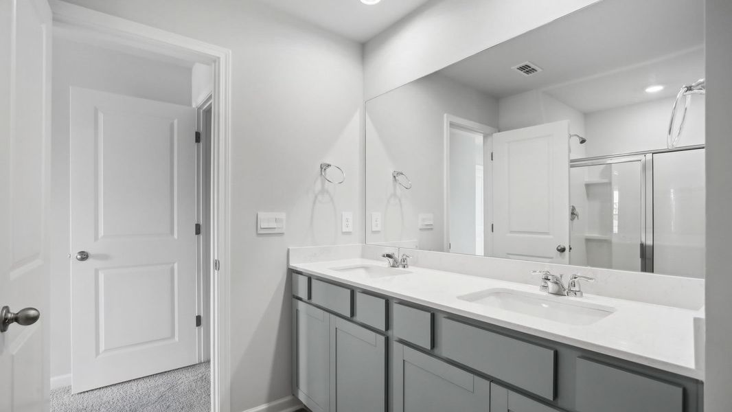 Furnished interior view inside a new home in River Landing Townhomes, Murfreesboro (Image 16).