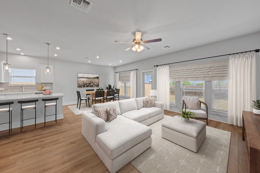 Representative furnished interior of a home built from the Austen by Omega Builders in North Point, Temple (Image 6).