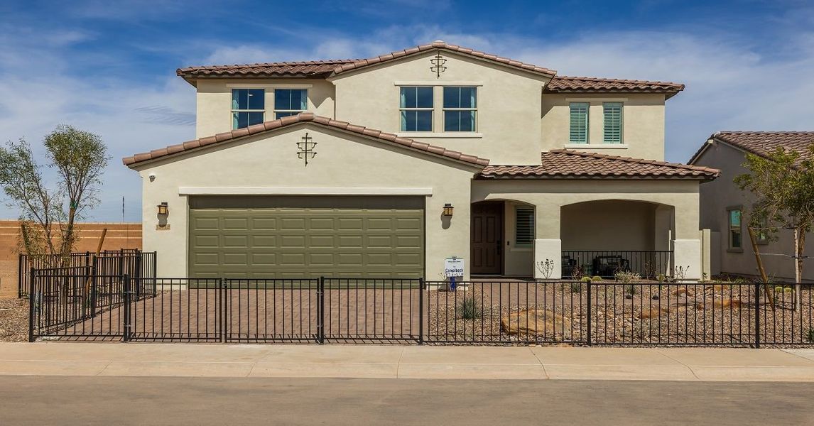 Representative exterior photo of a completed home built from the Camelback by William Ryan Homes in Alta Vida at Westpark, Buckeye, AZ (Image 24).