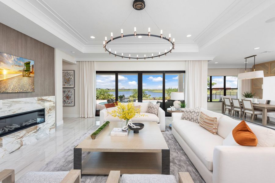 Representative furnished interior of a home built from the Bellagio by GL Homes in Valencia Parc at Riverland, Port St. Lucie (Image 12).