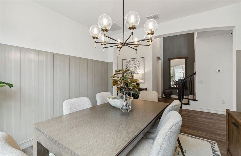 *Model Representation - Formal dining room with large windows