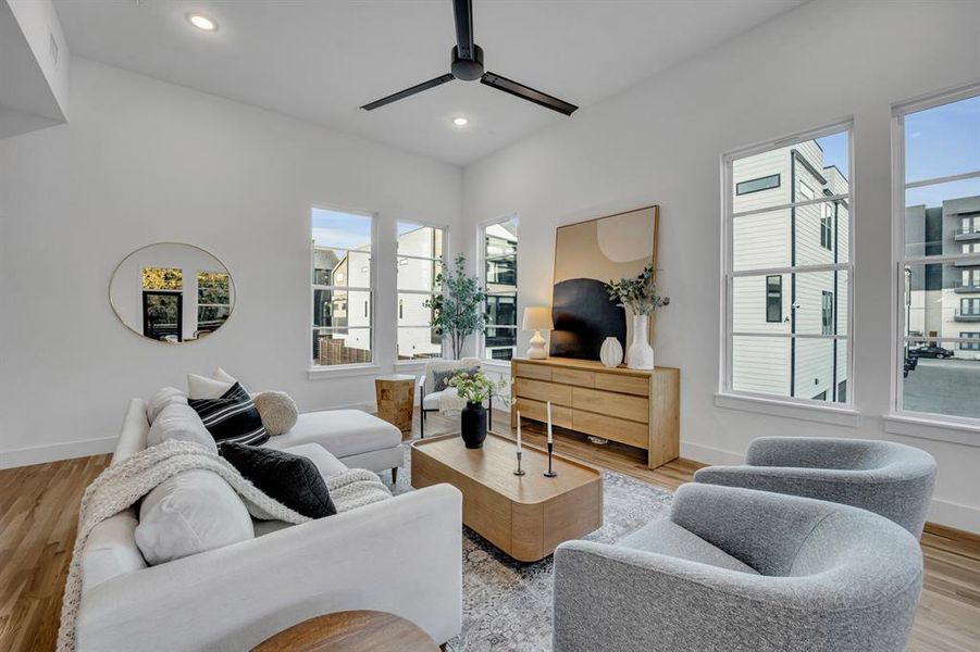 Furnished interior view inside a new home in , Dallas (Image 6). Furnished interior view inside a new home in , Dallas (Image 6).