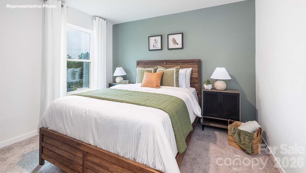 Furnished interior view inside a new home in Reedy Creek Preserve, Charlotte (Image 23).