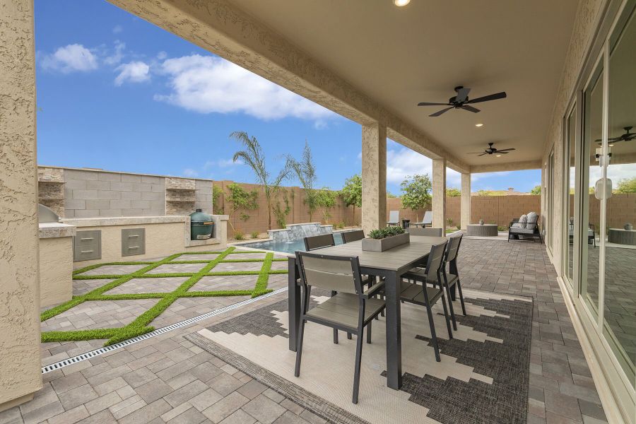 Representative exterior details of a home built from the Mahogany by Mattamy Homes in Landmarke, Queen Creek (Image 3).