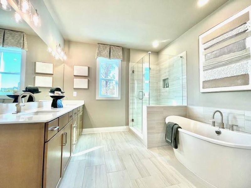 Furnished interior view inside a new home in Towne Village at Suwanee Dam, Sugar Hill (Image 35).