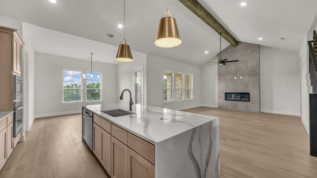 Furnished interior view inside a new home in Woodland Lakes Estates, Weatherford (Image 14).