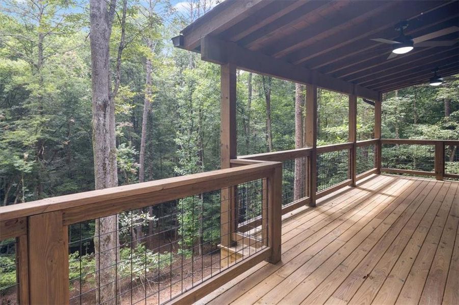 Exterior details and patio area of a home in , Ellijay (Image 31).