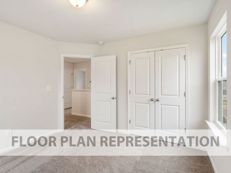 Athens 3 Bedroom Plan Secondary Bedroom | Ivey Homes