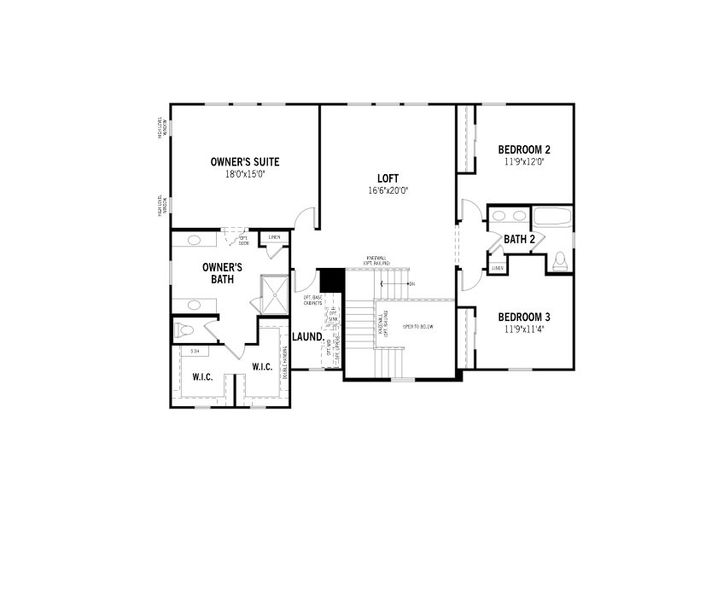 2D floor plan layout of this home in Landmarke, San Tan Valley, AZ (Image 4).