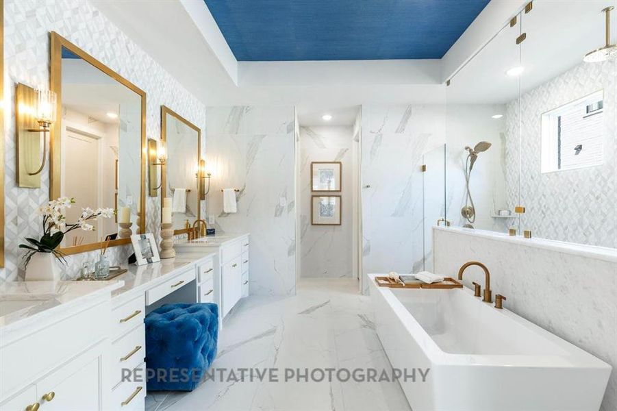 Furnished interior view inside a new home in Star Trail, Prosper (Image 16).