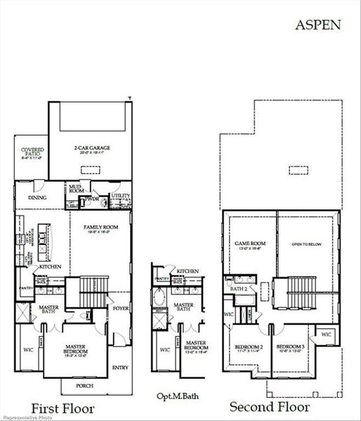 2D floor plan layout of this home in Walton Ridge, Corinth, TX (Image 6).