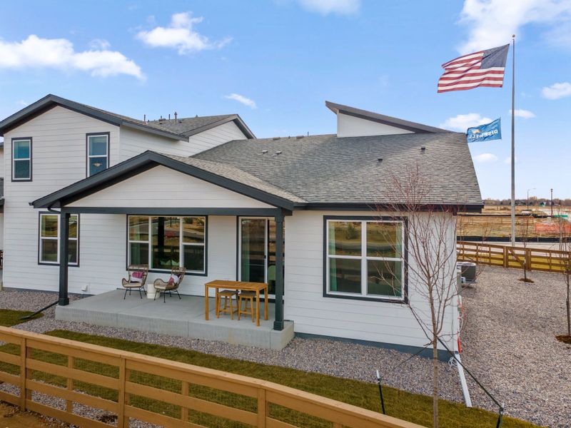 Representative exterior details of a home built from the The Windom by Risewell Homes in Cordovan, Firestone (Image 4).