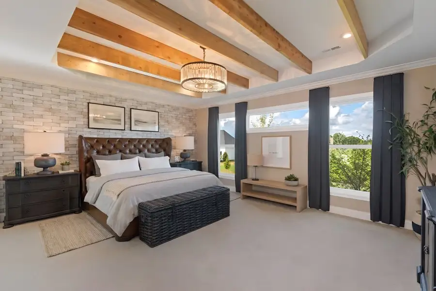 Representative furnished interior of a home built from the Paxton by Fischer Homes in Governor’s Preserve, Canton (Image 28).