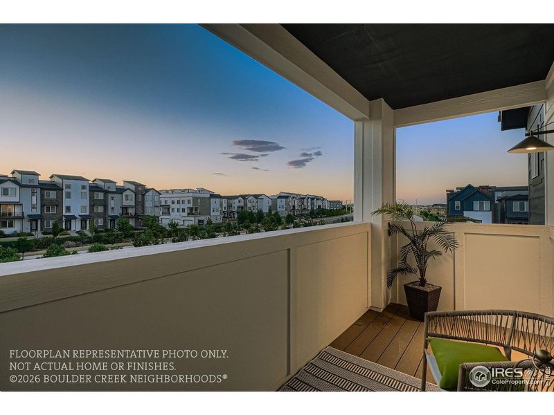 Exterior details and patio area of a home in Baseline, Broomfield (Image 22).