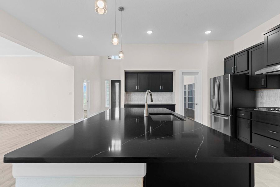 Look at the stunning granite countertops, deep stainless steel undermount sink, pull out swan kitchen faucet and more! Look at the stunning granite countertops, deep stainless steel undermount sink, pull out swan kitchen faucet and more!