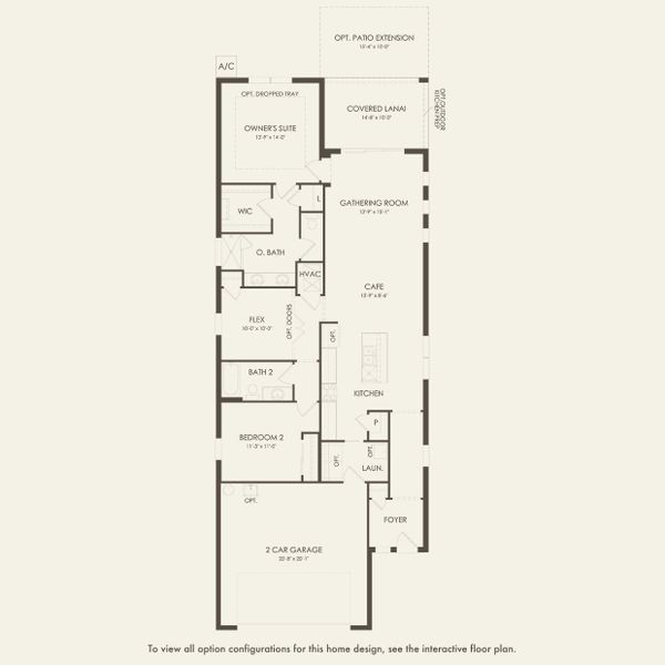 2D floor plan layout for the Hallmark by Del Webb in Del Webb Lakehaven, Clermont, FL (Image 3).