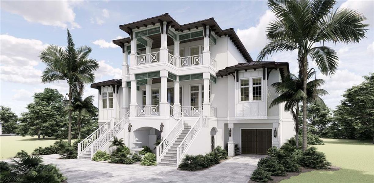 Front exterior of a new home in , Dunedin, FL, highlighting curb appeal (Image 14).