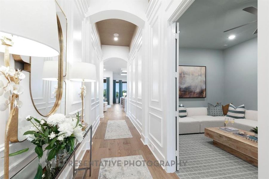 Furnished interior view inside a new home in Mustang Lakes: 60ft. lots, Celina (Image 24).