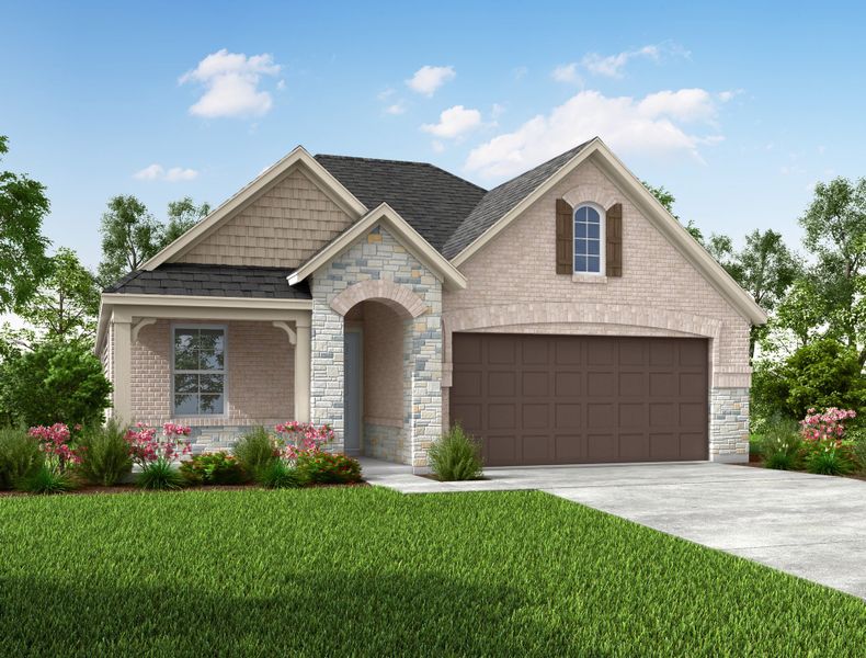 Representative exterior photo of a completed home built from the Quintera by Beazer Homes in Arabella on the Prairie: Premier Collection, Richmond, TX (Image 14). Representative exterior photo of a completed home built from the Quintera by Beazer Homes in Arabella on the Prairie: Premier Collection, Richmond, TX (Image 14).