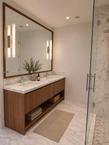 Furnished interior view inside a new home in , Miami (Image 7). Furnished interior view inside a new home in , Miami (Image 7).