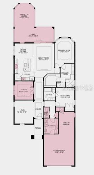 Additional highlights include: a tandem garage, a study with double doors, gourmet kitchen, and a large covered lanai. Additional highlights include: a tandem garage, a study with double doors, gourmet kitchen, and a large covered lanai.