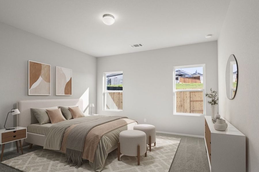 Furnished interior view inside a new home in Cloverleaf, Austin (Image 7).