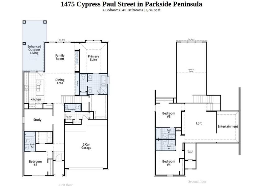 2D floor plan layout of this home in Parkside Peninsula, Georgetown, TX (Image 2). 2D floor plan layout of this home in Parkside Peninsula, Georgetown, TX (Image 2).