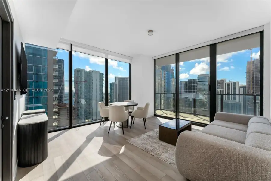 Furnished interior view inside a new home in , Miami (Image 11).