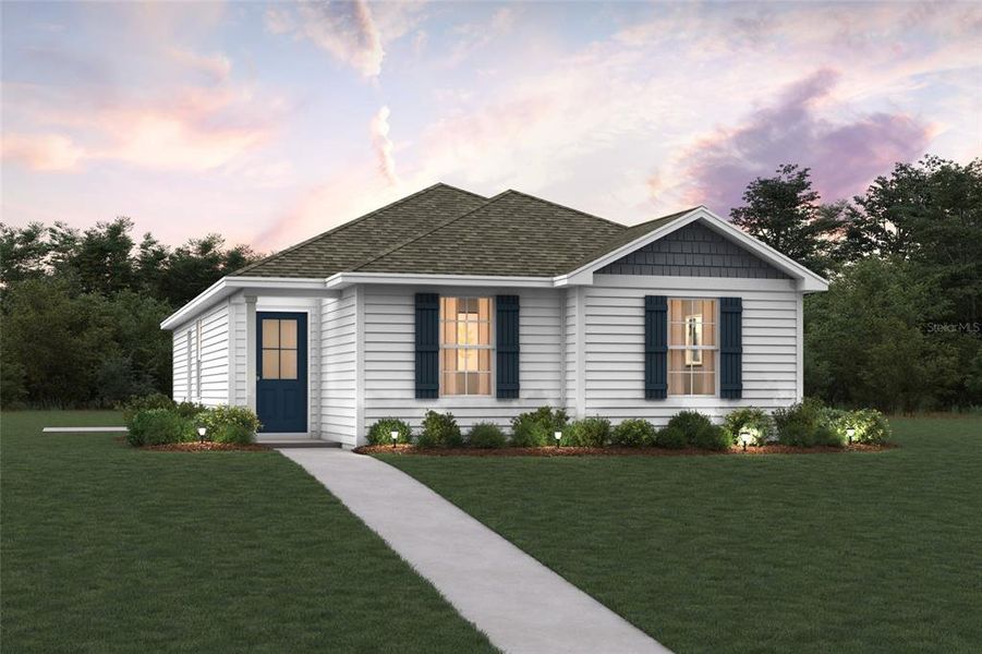 Front exterior of a new home in Daytona North, Bunnell, FL, highlighting curb appeal (Image 1). Front exterior of a new home in Daytona North, Bunnell, FL, highlighting curb appeal (Image 1).