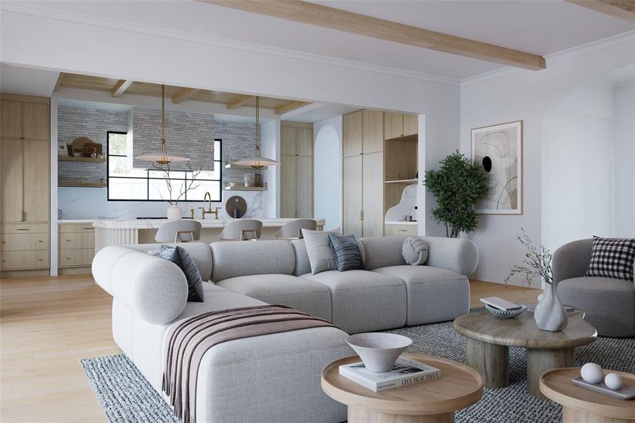 Furnished interior view inside a new home in , Dallas (Image 4).