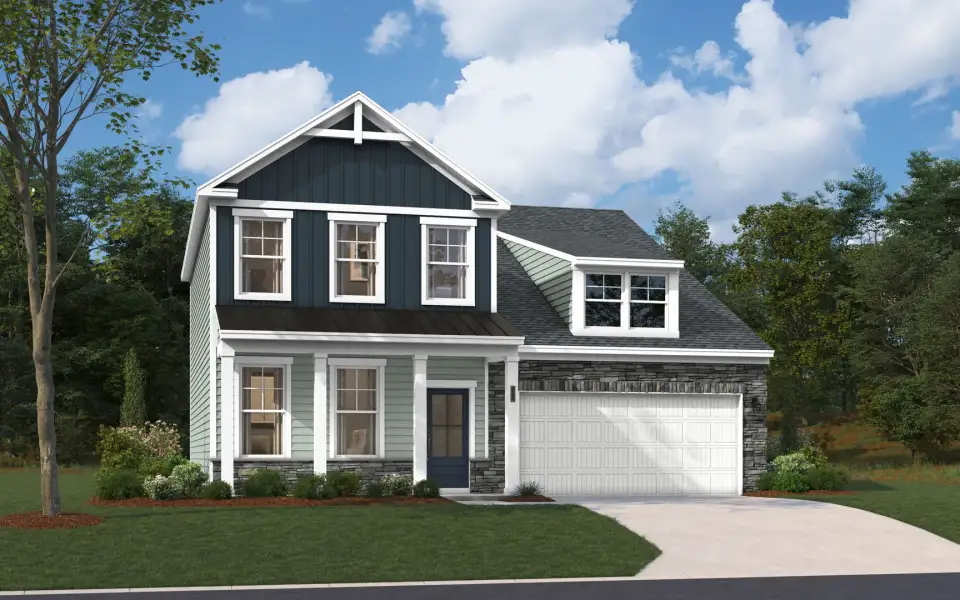 Representative exterior photo of a completed home built from the The Fenton by Stanley Martin Homes in Bell Meadows, Winnabow, NC (Image 20).