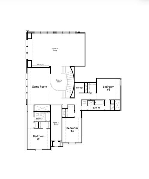 2D floor plan layout for the Royston by Highland Homes in Mantua Point, Van Alstyne, TX (Image 20).