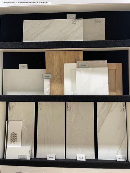 Sample of building materials used in homes in Winding Creek, Rockwall (Image 3). Sample of building materials used in homes in Winding Creek, Rockwall (Image 3).