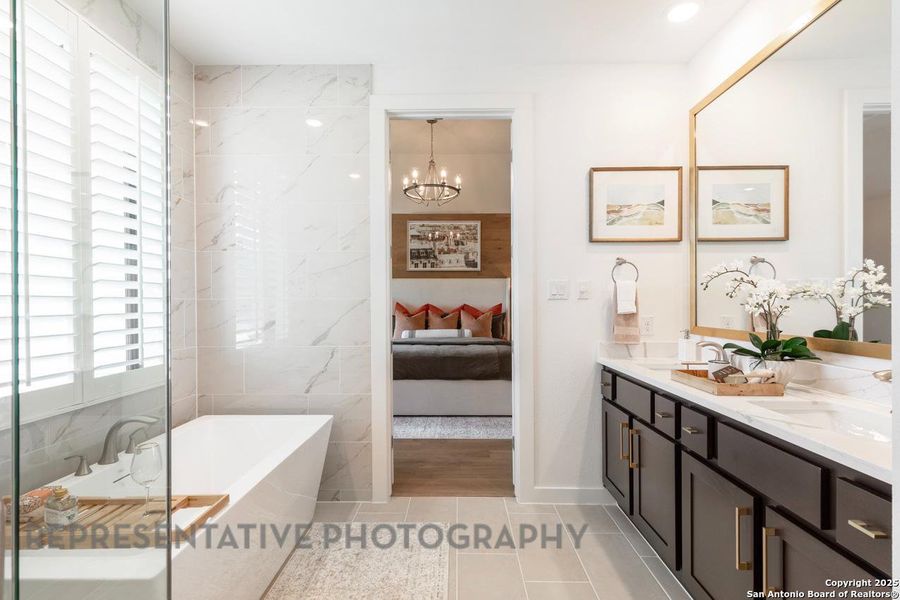 Furnished interior view inside a new home in The Crossvine, Schertz (Image 9).