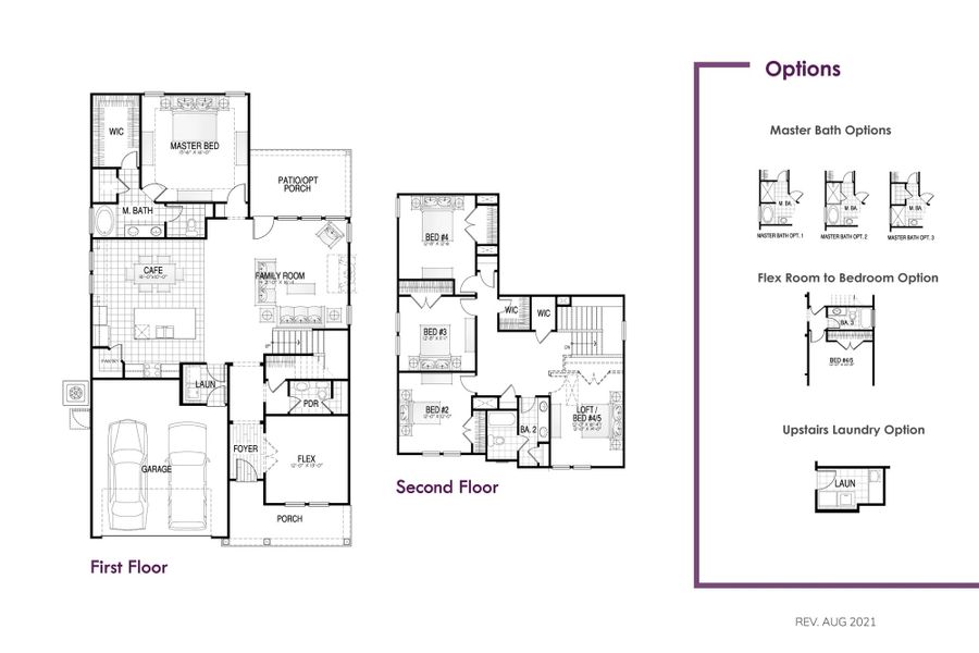 2D floor plan layout for the Grant by Hunter Quinn Homes in Beaufort County Homes, Beaufort, SC (Image 4).