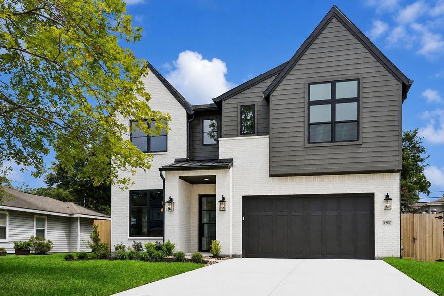 Front exterior of a new home in , Houston, TX, highlighting curb appeal (Image 1). Front exterior of a new home in , Houston, TX, highlighting curb appeal (Image 1).