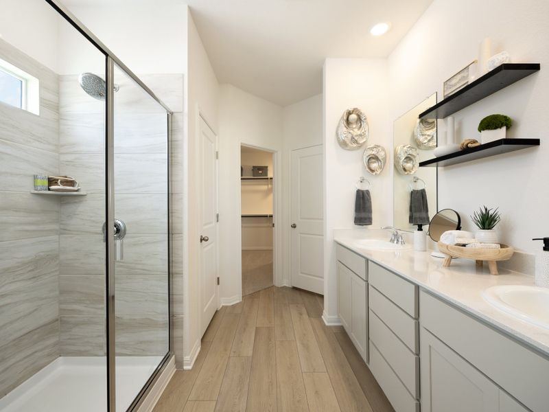 Furnished interior view inside a new home in Prairie Winds - Reserve Collection, Hutto (Image 11).