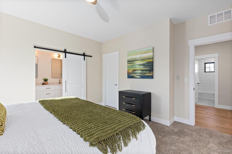 Large primary bedroom and ensuite bath Large primary bedroom and ensuite bath