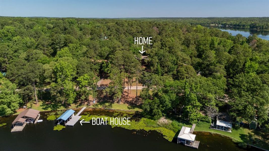 Expansive wooded property with direct waterfront access