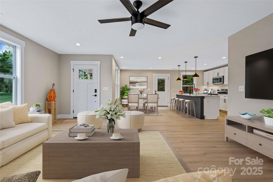 Furnished interior view inside a new home in , Asheville (Image 8).