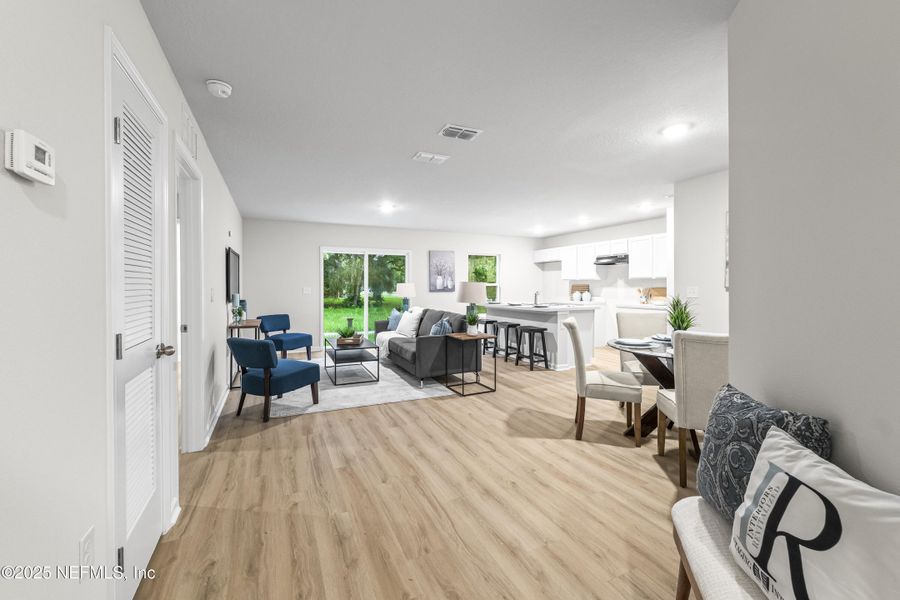 Furnished interior view inside a new home in , Jacksonville (Image 3). Furnished interior view inside a new home in , Jacksonville (Image 3).