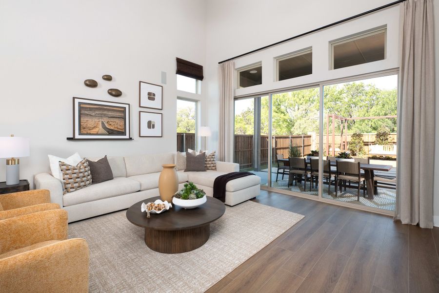 Representative furnished interior of a home built from the Evelyn by Tri Pointe Homes in The Meadows, Denton (Image 8).