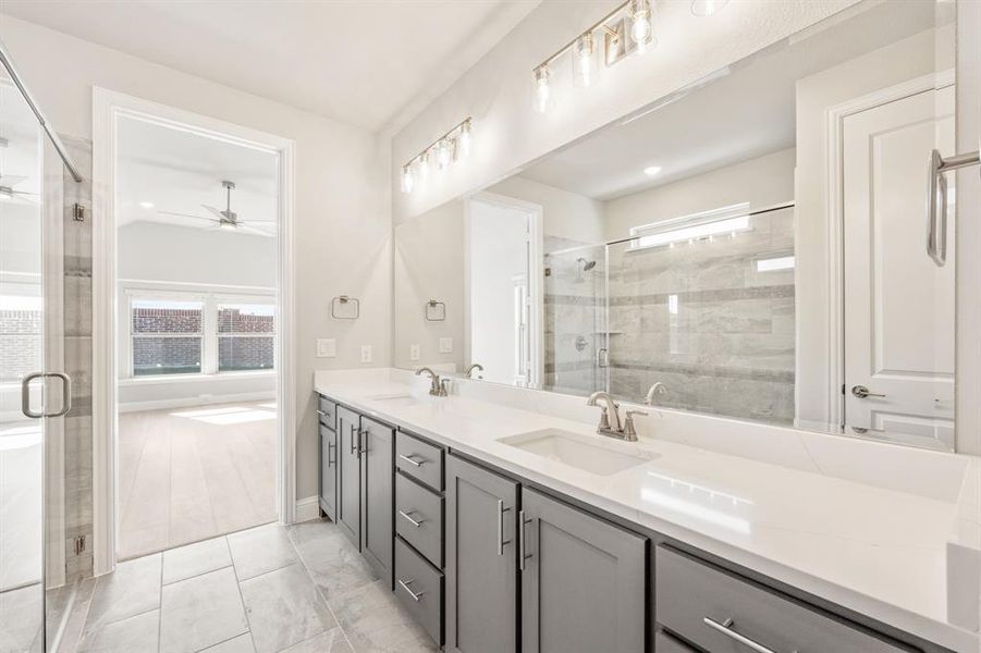 Furnished interior view inside a new home in Creekview Meadows, Pilot Point (Image 18).