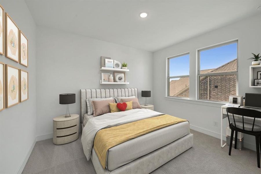 Furnished interior view inside a new home in Kreymer at the Park, Wylie (Image 28).