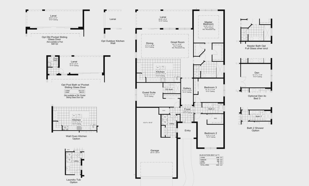 2D floor plan layout for the Harvest 3 by Neal Communities in Canoe Creek, Parrish, FL (Image 5). 2D floor plan layout for the Harvest 3 by Neal Communities in Canoe Creek, Parrish, FL (Image 5).