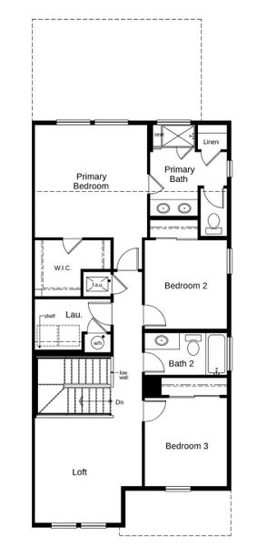 2D floor plan layout of this home in The Nest Villas at Canyon Creek, Erie, CO (Image 3).